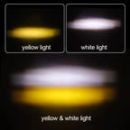 Bike Helmet Safety Light – Dual Color LED (White + Amber) for Night Riding