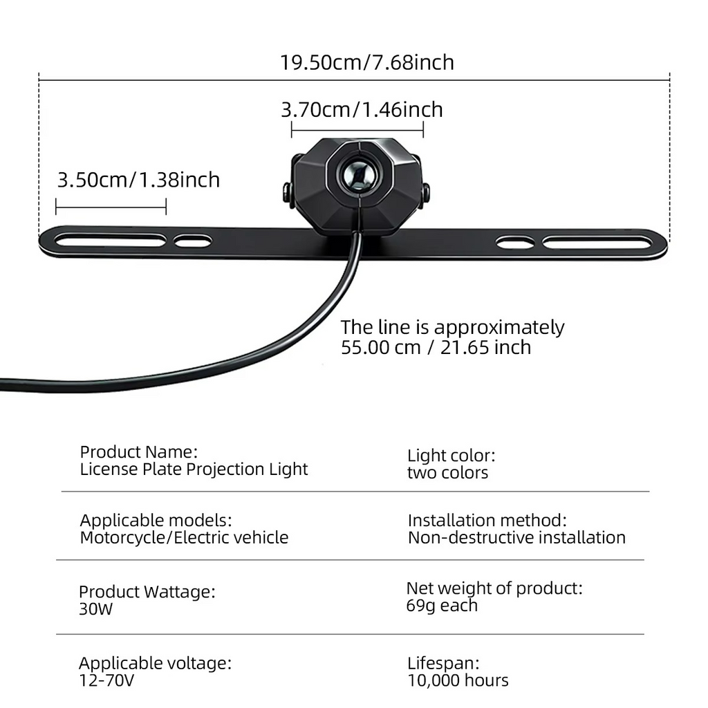 Universal Devil Eye LED Projector Light for Motorcycle & Car | USB / 12V Dynamic Decoration Light