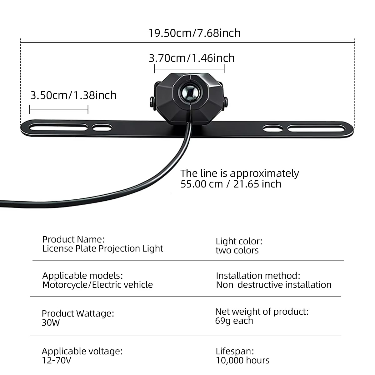 Universal Devil Eye LED Projector Light for Motorcycle & Car | USB / 12V Dynamic Decoration Light