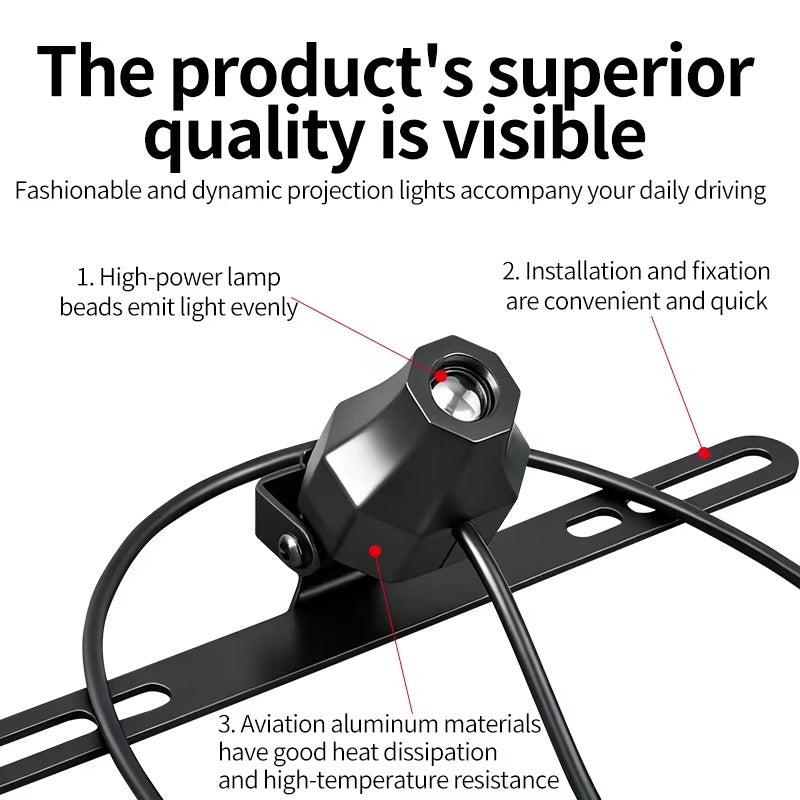 Universal Devil Eye LED Projector Light for Motorcycle & Car | USB / 12V Dynamic Decoration Light